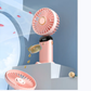 Mini Cute Rechargeable Handheld Fan with Integrated Mobile Stand Base – Premium Single-Speed Portable Desktop Fan
